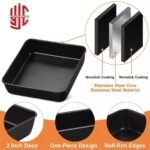 Square Pizza Pan Carbon Steel Non Stick 23cm - Image 2