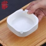 Imported Porcelain Ashtray Square White 10cm
