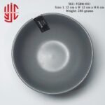 Imported Porcelain Bowl Grey Wavy 12cm - Image 2