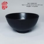 Imported Porcelain Black Bowl Dotted Texture