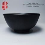 Imported Porcelain Black Bowl Dotted Texture - Image 2
