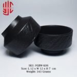 Imported Porcelain Bowl Rock Crisped Texture - Image 2