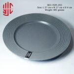 Imported Porcelain Grey Plate Wavy - Image 3