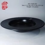 Imported Porcelain Plate Black Wavy
