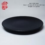 Imported Porcelain Black Plate Dotted Texture