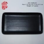 Imported Porcelain Black Platter Dotted Texture