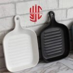 Imported Ramekin Ketchup Sauce Dip In Shape Of Pan With Griddles