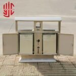 Imported Stainless Steel Two Door Outdoor Dustbin - Image 2