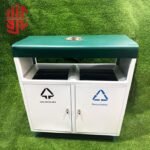 Imported Metallic Outdoor Two Door Dustbin