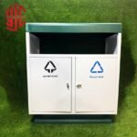 Imported Metallic Outdoor Two Door Dustbin - Image 5