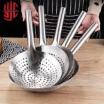 Imported Stainless Steel Strainer Big Holes - Image 2