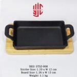Imported Sizzler Deep Dish Rectangle Cast Iron - Image 2