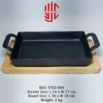 Imported Sizzler Deep Dish Rectangle Cast Iron - Image 3