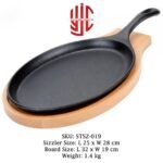Imported Sizzler Dish Oval Cast Iron 25cm