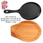 Imported Sizzler Dish Oval Cast Iron 25cm - Image 3