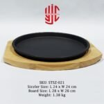 Imported Sizzler Dish Round Cast Iron - Image 2