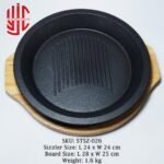 Imported Sizzler Deep Dish Round Cast Iron 24cm